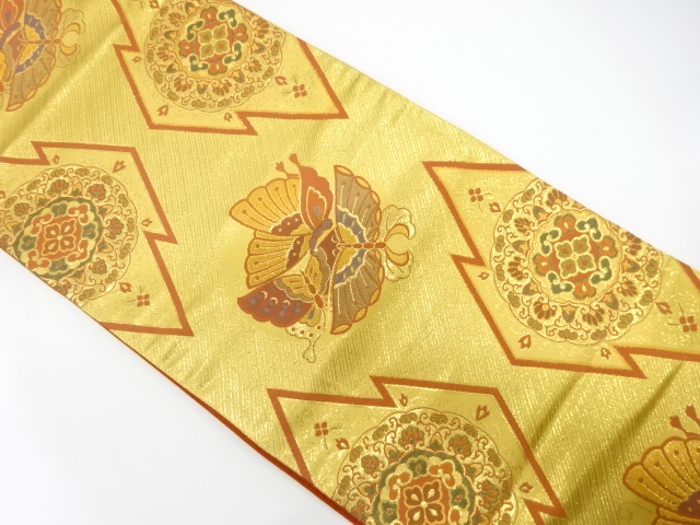 JAPANESE FUKURO OBI / WOVEN FLOWER CREST